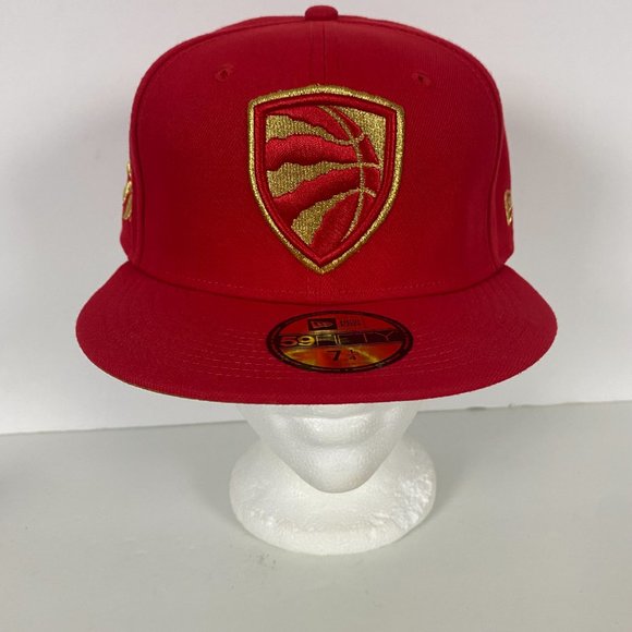 NEW Toronto Raptors New Era 59Fifty NBA Team Shield Fitted Hat Cap Mens Sz 7 1/4 - Picture 2 of 11